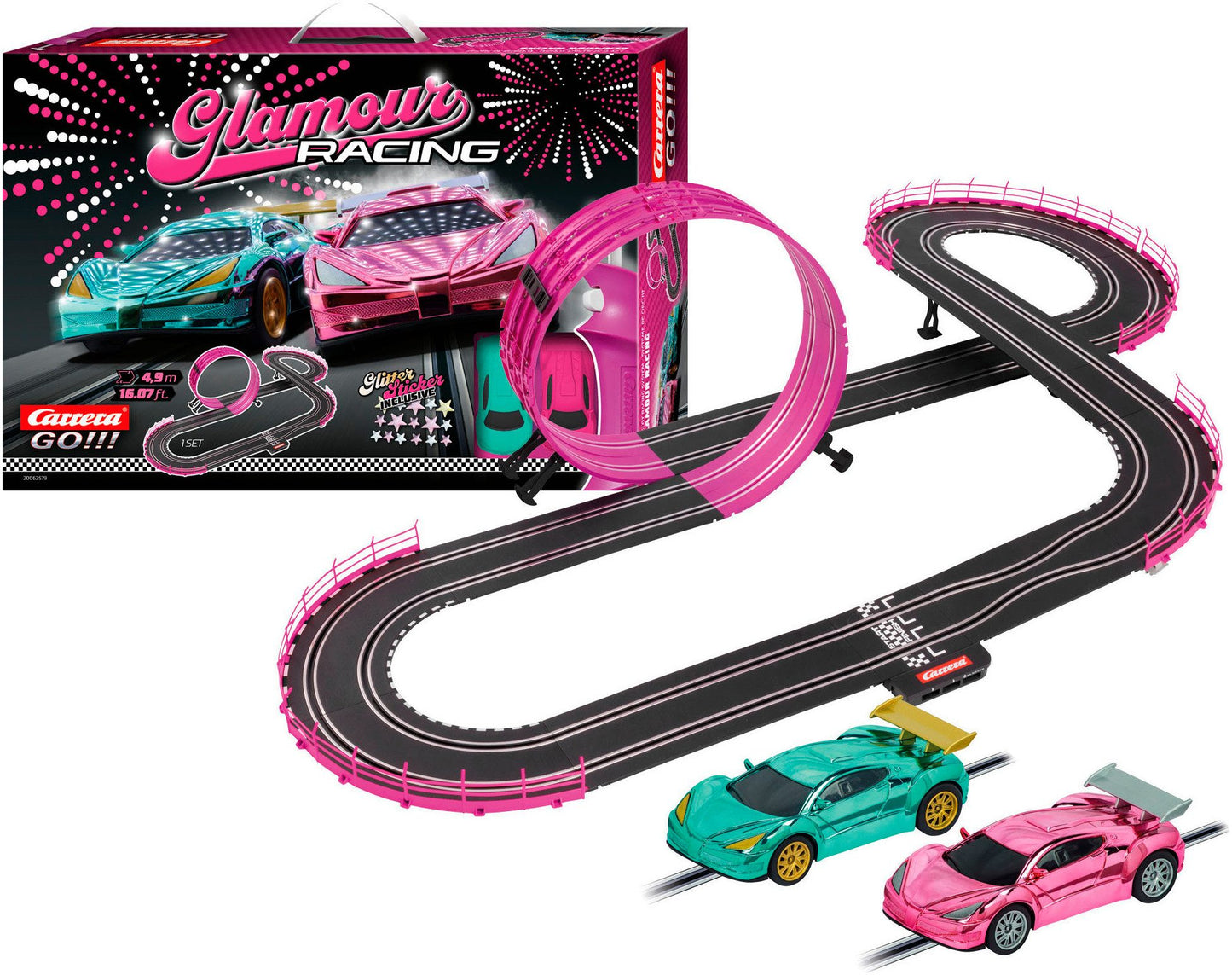 [Super Sale] Carrera GO!!! Glamour Racing, Rennbahn