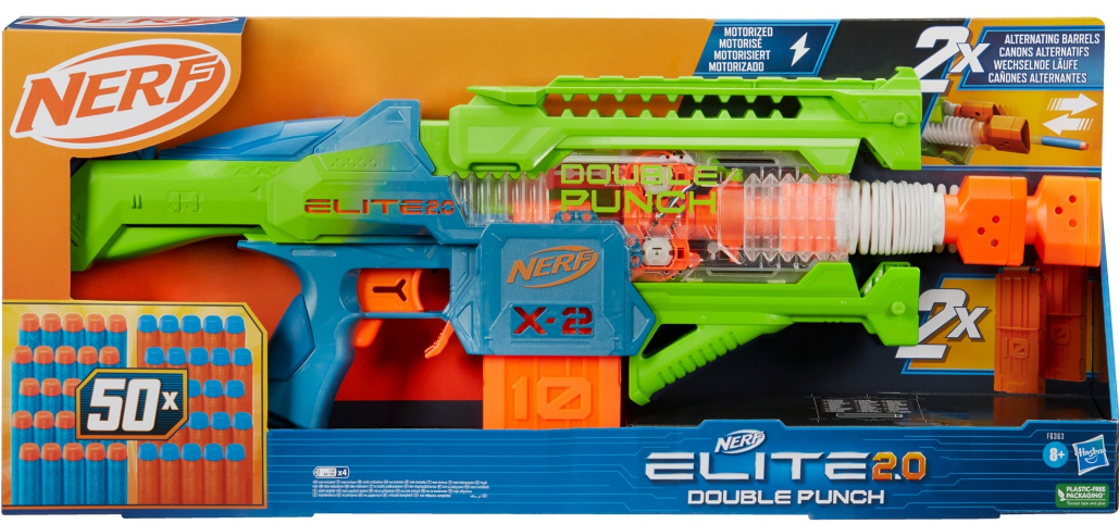 [Super Sale] Nerf Elite 2.0 motorisierter Double Punch Dart-Blaster